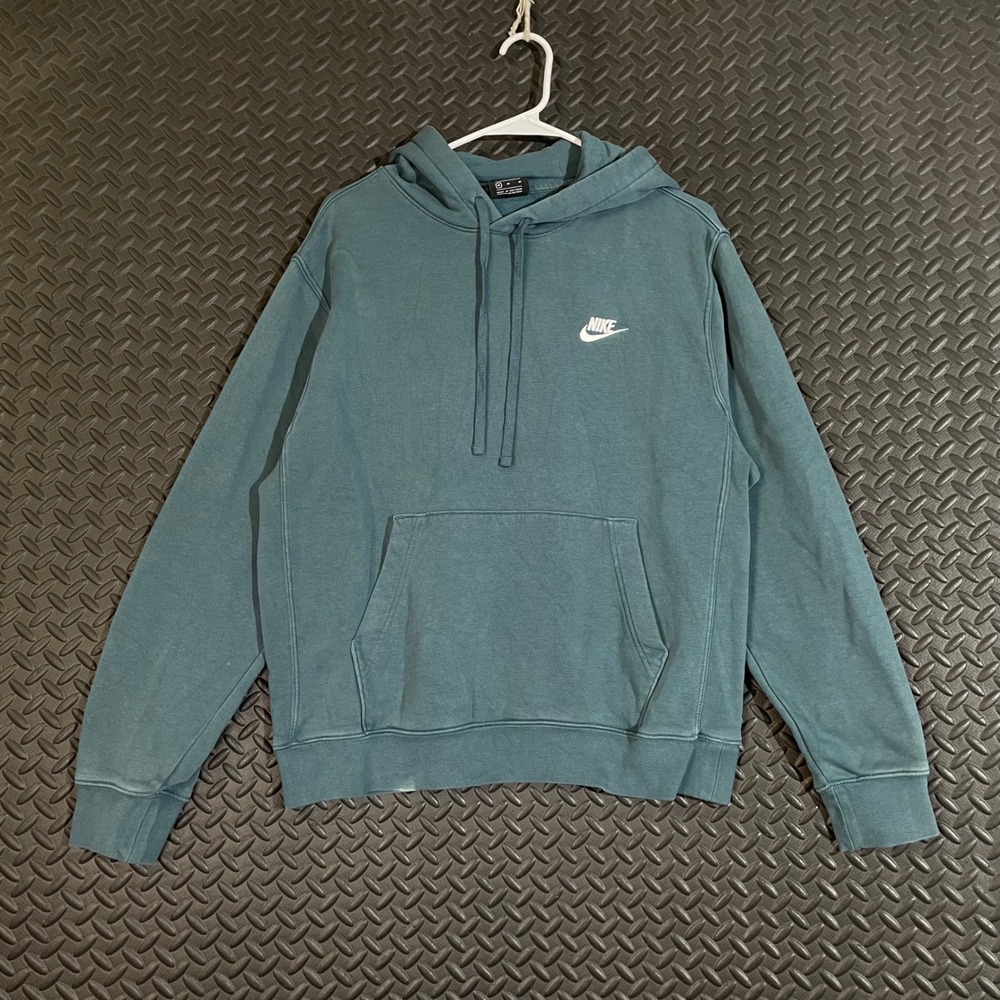 Nike Blue Drawstring Pullover Hoodie Long Sleeve Sweater Men's Medium
